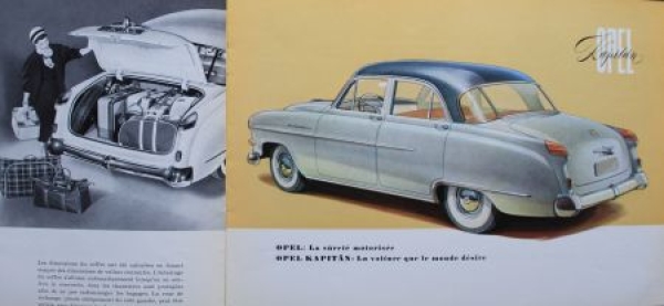 Opel Kapitaen Modelprogram 1955 Carbrochure (8962)